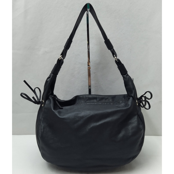 Kate Spade New York Black Soft Leather Zipper Closure Hobo Shoulder Bag - Picture 1 of 16